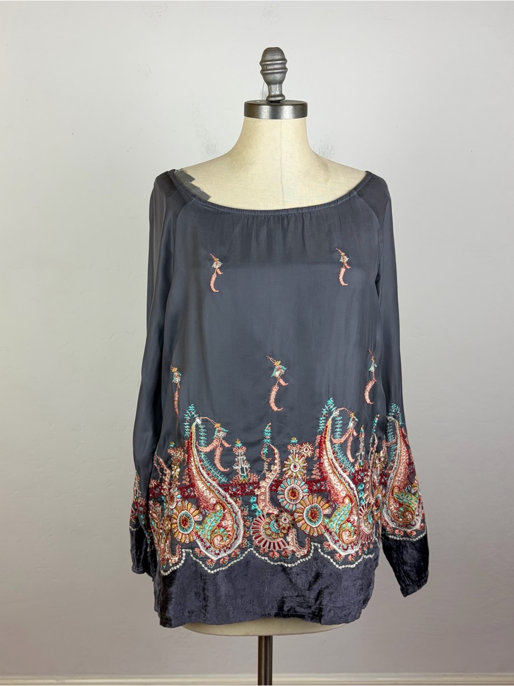 Sundance Embroidered Long Sleeve Blouse
